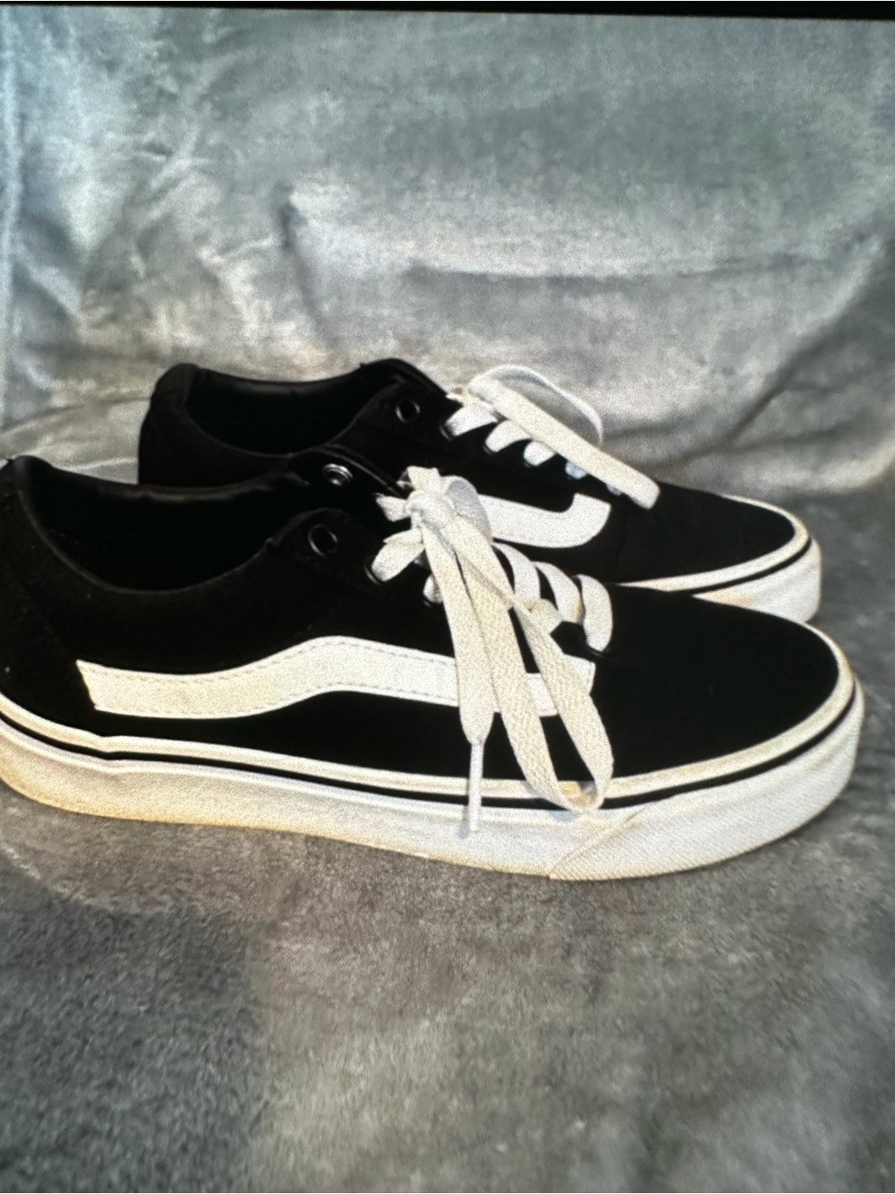 Vans Black and White Old Skool Skate Sneakers